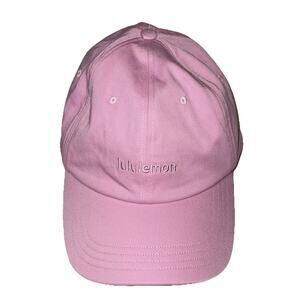 Lululemon Classic Ball Cap Hat Womens L/XL Pink Twill Stretch Adjustable